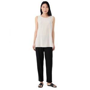 Eileen Fisher Black Stretch Crape Pants